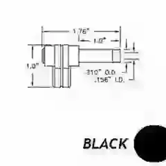 E-Z Hook 9309 Shrouded Right-Angle Banana Jack